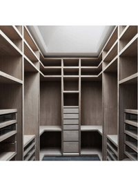 П-образная гардеробная комната в классическом стиле Лесосибирск