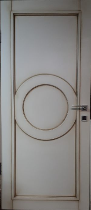 Межкомнатная дверь в профиле массив (эмаль с патиной) Лесосибирск