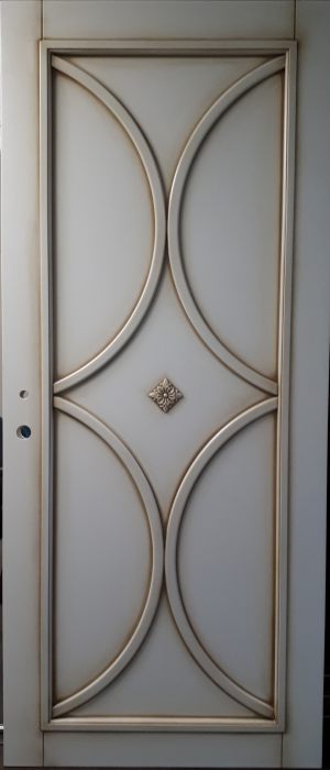 Межкомнатная дверь в профиле массив (эмаль с патиной) Лесосибирск